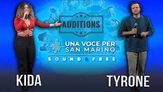 Kida e Tyrone  Una voce per San Marino Audizioni [upl. by Siednarb]