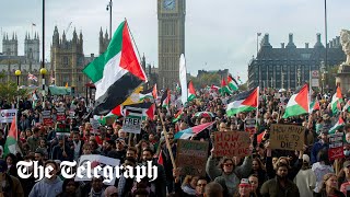 ProPalestine marchers descend on London with turnout a possible record [upl. by Hyacinthia]