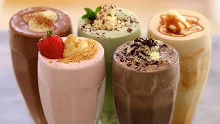 5 Homemade Ice Cream Milkshake Recipes [upl. by Stalker]