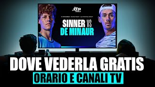 SinnerDe Minaur oggi alle ATP Finals quando gioca orario e dove vederla in TV anche gratis [upl. by Aerdnat796]