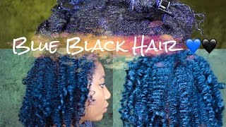 Dye Natural Hair Midnight Blue Black with Ion Color Brilliance  Simply Subrena [upl. by Sedicla]