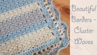 Beautiful Crochet Borders Cluster Waves [upl. by Macdonald]