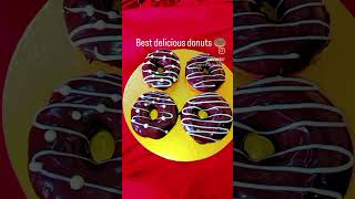 Donuts🍩 with darkchocolate Topping😋donuts ytshorts youtubeshorts homadedonuts homemadechoclate [upl. by Kira]