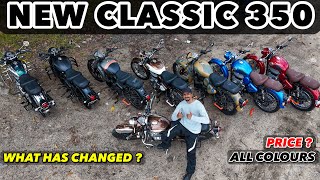 WHAT HAS CHANGED  ALL COLOURS FOR THE NEW CLASSIC 350 AND FEATURES EXPLAINED [upl. by Cammy145]