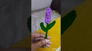 crochet lavender flower 🍁 handmade diy crochetdiy crochetpatterns knitting crochetprojects [upl. by Aicertap]