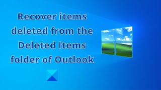 Recover items deleted from the Deleted Items folder of Outlook [upl. by Meela864]