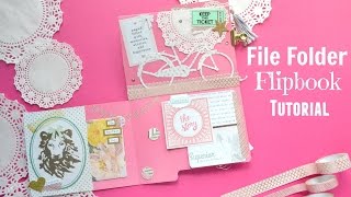 Snail Mail File Folder Flipbook Tutorial OR File Folder Mini Album Tutorial [upl. by Airdni]