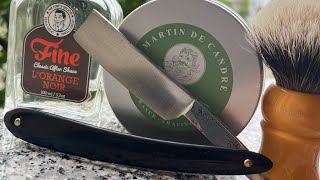 Shave with Joseph Rodgers razor  rasoio mano libera [upl. by Ribak]