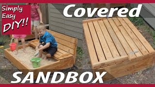 DIY Covered Sandbox with Bench Seating [upl. by Timms]