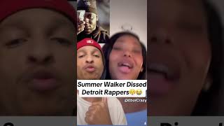 Summer Walker Diss Detroit Rappers‼️😭 [upl. by Assila846]