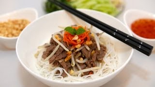 Lemongrass Beef over Rice Noodles Bun Bo Xao [upl. by Nauht]