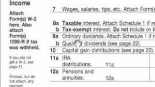 How to Complete a 1040A Tax Form  1040A Line 7 Overview [upl. by Conah]