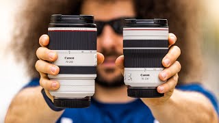 CANON RF 70200 f4 REVIEW vs CANON RF 70200 f28 [upl. by Inoliel]