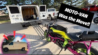 Bought a van for my stunt bike vanlife motovan motorcycles yamaha stuntrider wheelie [upl. by Rolan114]