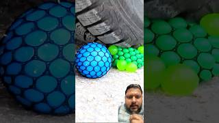 Crushing of jelly and soft things by car tyre satisfying shorts crunchy softball [upl. by Iila191]