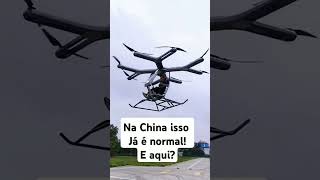 CHINA IMPLANTANDO TRANSPORTE URBANO COM DRONES drones veículos aereostripulados [upl. by Jocelin553]