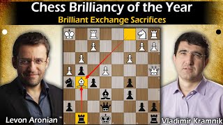 Chess Brilliancy of the Year  Aronian vs Kramnik 2018 [upl. by Adnuhsor]