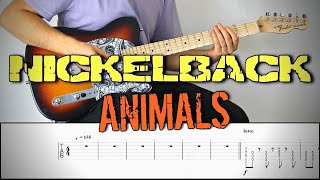 NICKELBACK  ANIMALS  Guitar Cover Tutorial FREE TAB [upl. by Bussy]