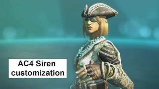 AC4 Siren customization Costumes Gear Prestige 60K outfit AC4 Multiplayer Characters Guild of Rogues [upl. by Acie]