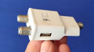 Convert a phone charger to a TV switch to receive DTV terrestrial channels [upl. by Ardnasxela634]