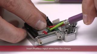 Provertha Assembly Video Profibus Bus Connector Internal Cable Clamp [upl. by Phares]