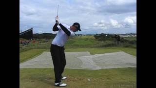 Nicolas Colsaerts golf swing  long Iron amp Driver downtheline July 2016 [upl. by Una]