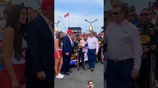 Trump pre race with Richard Childress amp 3 team Will spend start of race on [upl. by God417]