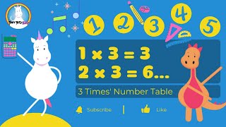 3 Times Table Song  Times Table Songs  Multiply by 3  Times Table Fun  Number Fun TinyTotzKidz [upl. by Keelia]