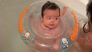 Baby neck float 👶🛟 yeney babygirl cutebaby neckfloat babyswim [upl. by Wendalyn]