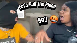 ROBBING STORE PRANK ON MY GIRLFRIEND MUST SEE 😂 [upl. by Hussey719]