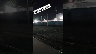 Night View Of Railway Station  minivlog trending [upl. by Denoting]