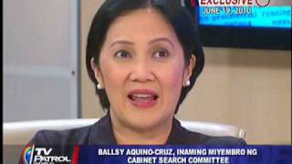 Ballsy AquinoCruz Im part of Cabinet search committee [upl. by Aerdnad]