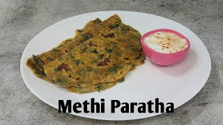 short  Methi paratha recipe  Metthi ka roti recipe  How to make methi ka paratha at home [upl. by Ummersen]