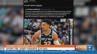 Spurs Tre Jones donating 25000 to Childrens Bereavement Center in Uvalde [upl. by Yenettirb]