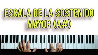 ESCALA DE LA SOSTENIDO MAYOR A PIANO TUTORIAL [upl. by Giacamo207]