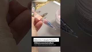 Acrylic Ombre w Transfer Foil Fall Nail Art Tutorial  Quick Easy nails glitzcrystals nailart [upl. by Sandro]