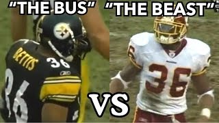 Sean Taylor vs Jerome Bettis  Rookie Sean Taylor Meets the Bus  2004 RB vs DB [upl. by Nygem]