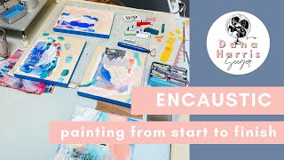 Encaustic painting creating a piece from start to finish [upl. by Aicina]