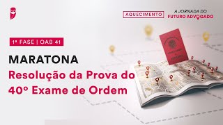 Maratona  Resolução da Prova do 40º Exame de Ordem [upl. by Grata]