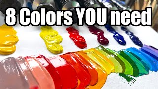 The 8 MustHave Colors for Any Painter A BEGINNERS Guide to Primary Colors and Color Mixing 🎨 [upl. by Annoynek903]