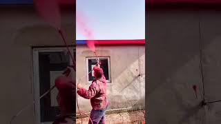 Aging colored steel roof tile spraypainting process [upl. by Presley179]