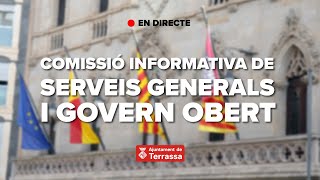 Comissió informativa de Serveis Generals i Govern Obert Reunió del 15 de doctubre de 2024 [upl. by Adivad703]