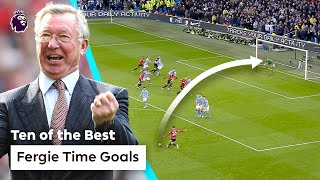 10 FANTASTIC Fergie Time Goals  Manchester United  Premier League [upl. by Emlin579]