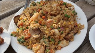 Shrimp n Scallop Fried Rice on the grill recipe [upl. by Novikoff606]