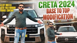 CRETA 2024 BASE TO TOP MODIFICATIONCRETA 2024 E VARIANT MODIFIED [upl. by Maurreen971]