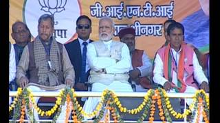 PM Modi addresses public rally in Srinagar Uttarakhand [upl. by Doelling]