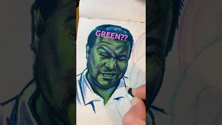 Dude is just really green drawingexpressionsportraitemotionalartmarkersmixedmediaart [upl. by Nerissa]