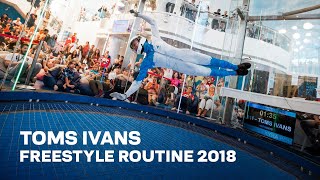 Toms Ivans WCIS 2018 Indoor Skydiving Freestyle Routine  AERODIUM [upl. by Salvucci892]