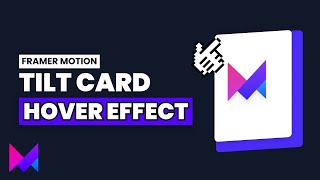 Mouse Hover Tilt Card Effect  React Framer Motion amp Tailwind CSS [upl. by Enyawd991]