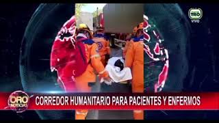 Oro noticias voluntarios de la Defensa Civil apoyan labores en corredor humanitario [upl. by Kimura712]